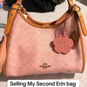 Coach Pink and Brown Shoulder Bag